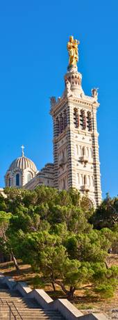 Marseille Pass - Notre-Dame de la Garde, the iconic basilica with panoramic city views - Marseille, France. Admire the Notre-Dame de la Garde basilica and enjoy a breathtaking panorama over Marseille – Guided visit included with the Marseille Pass.